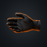 SeeresCommerce black diamond-texture nitrile glove product shot